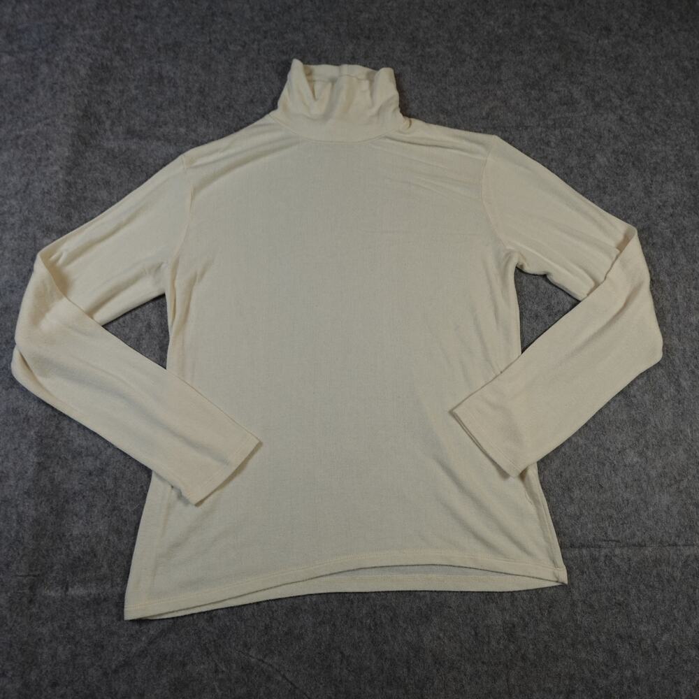Reformation Sweater‎ Womens Medium Mock Neck Knit Pullover Casual Soft Ivory